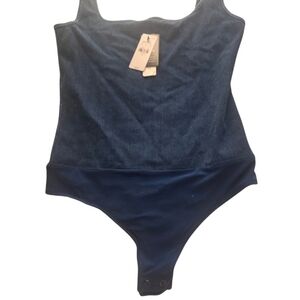 Express Dark Blue Denim Bodysuit